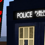 Dr. Who in Second Life with his tardis and other stuff