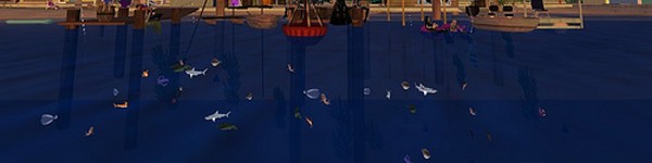It's fun to fish for crazy fish in Second Life