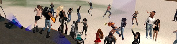 Virtual Live band playing in Second Life